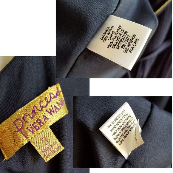 Navy Blue Vera Wang Princess Dress - Picture 4 of 4